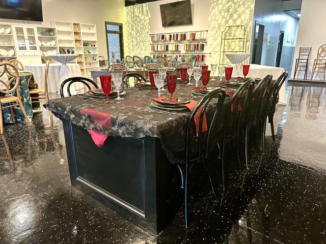 Rental store for TABLES, RECTANGULAR KOL, 8 , BLACK in Colonial Heights VA