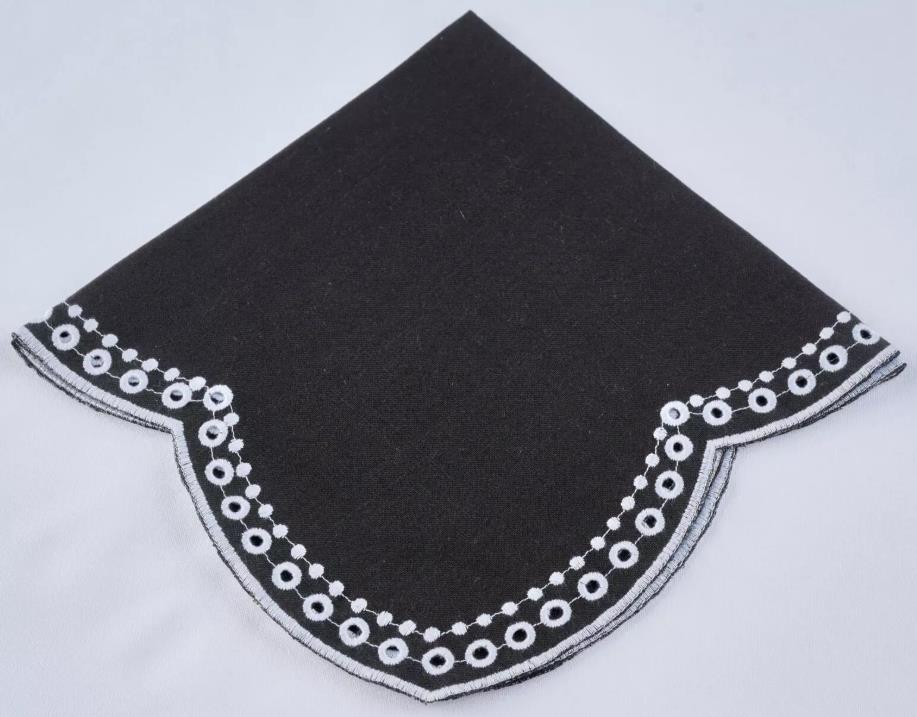 Rental store for NAPKIN 20X20 SCALOPPINI BLACK in Colonial Heights VA